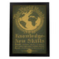 Poster vintage. Cartel vintage "Nuevo conocimiento".-Artwork-Nacnic-A3-Marco Negro-Nacnic Estudio SL
