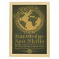 Poster vintage. Cartel vintage "Nuevo conocimiento".-Artwork-Nacnic-A4-Marco Madera clara-Nacnic Estudio SL