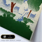 Poster vintage. Cartel vintage para campaña "Hiking". Departamento de parques..-Artwork-Nacnic-Nacnic Estudio SL