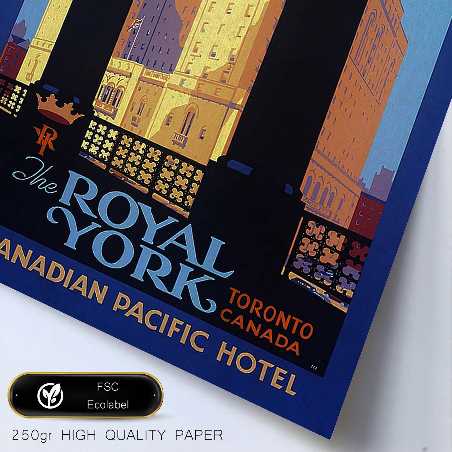 Poster vintage. Cartel vintage para el hotel The Royal York en Toronto, Canda.-Artwork-Nacnic-Nacnic Estudio SL