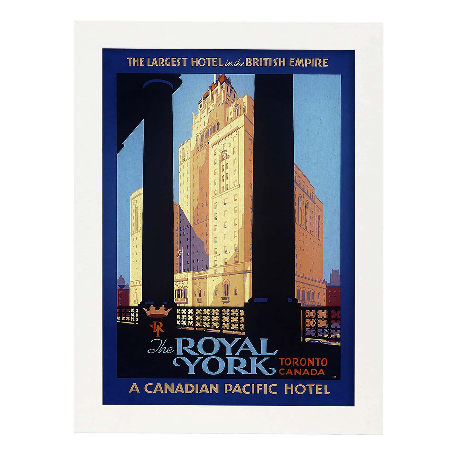 Poster vintage. Cartel vintage para el hotel The Royal York en Toronto, Canda.-Artwork-Nacnic-A3-Marco Blanco-Nacnic Estudio SL