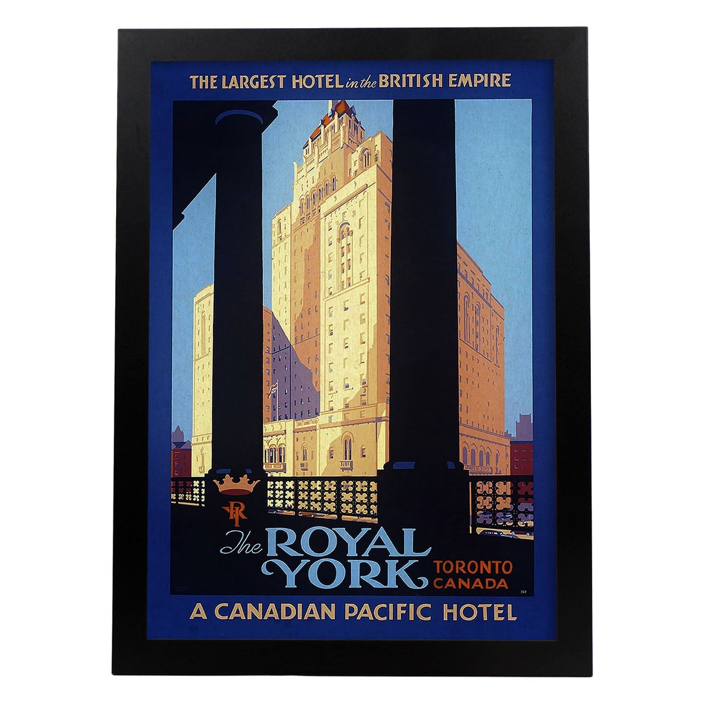 Poster vintage. Cartel vintage para el hotel The Royal York en Toronto, Canda.-Artwork-Nacnic-A3-Marco Negro-Nacnic Estudio SL