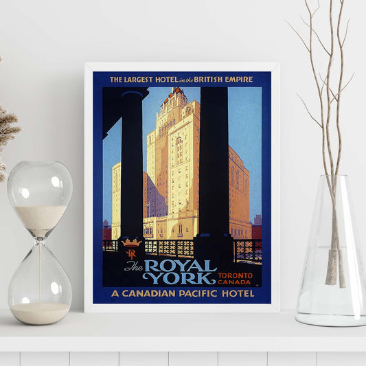 Poster vintage. Cartel vintage para el hotel The Royal York en Toronto, Canda.-Artwork-Nacnic-Nacnic Estudio SL