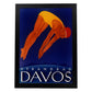 Poster vintage. Cartel vintage para la piscina publica de Strandbad Davos Lido.-Artwork-Nacnic-A4-Marco Negro-Nacnic Estudio SL