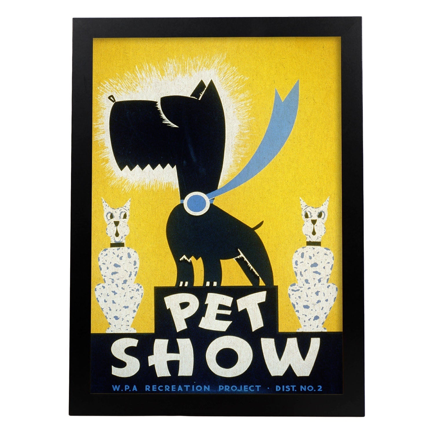 Poster vintage. Cartel vintage Pet Show.-Artwork-Nacnic-A3-Marco Negro-Nacnic Estudio SL