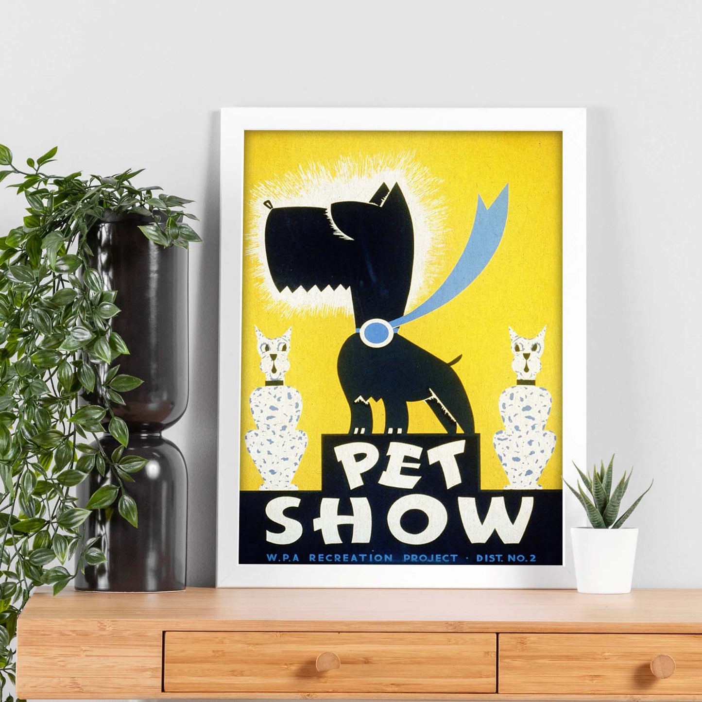 Poster vintage. Cartel vintage Pet Show.-Artwork-Nacnic-Nacnic Estudio SL