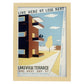 Poster vintage. Cartel vintage "Pisos en Clevenland Lakeview".-Artwork-Nacnic-A4-Marco Madera clara-Nacnic Estudio SL