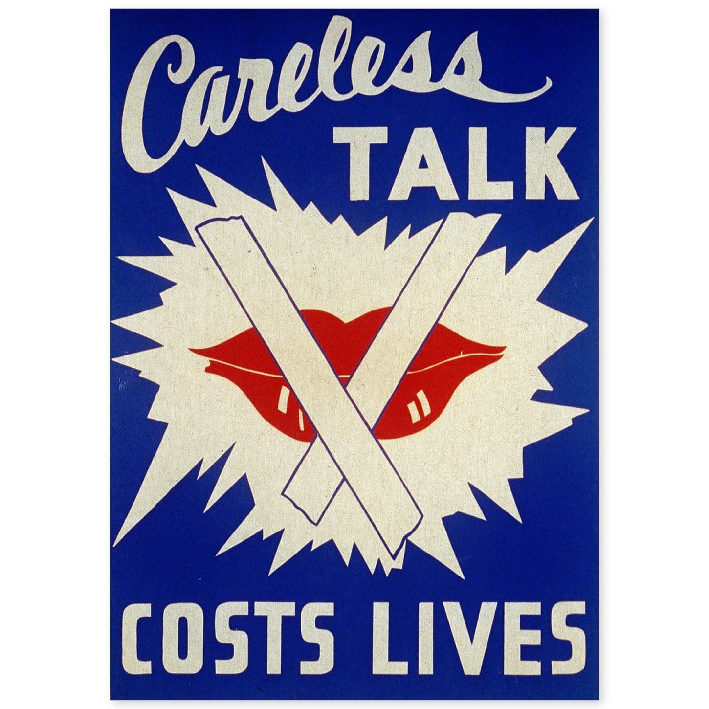 Poster vintage. Cartel vintage Propaganda Segunda Guerra Mundial EEUU "Careless talk".-Artwork-Nacnic-A4-Sin marco-Nacnic Estudio SL