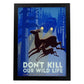 Poster vintage. Cartel vintage "Protege a la vida salvaje".-Artwork-Nacnic-A4-Marco Negro-Nacnic Estudio SL