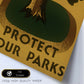 Poster vintage. Cartel vintage "Protege tu parque".-Artwork-Nacnic-Nacnic Estudio SL