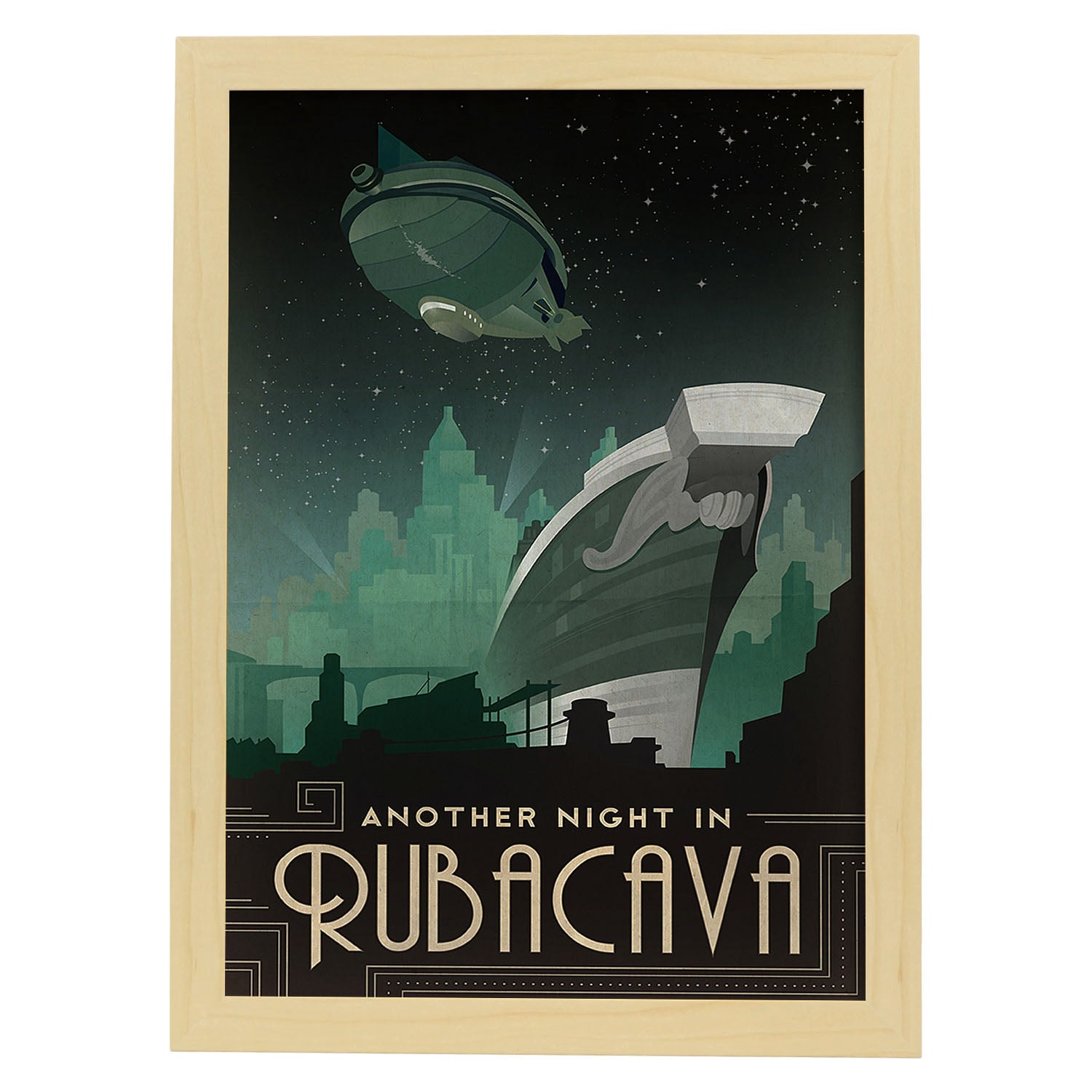 Poster vintage. Cartel vintage "Rubacava".-Artwork-Nacnic-A3-Marco Madera clara-Nacnic Estudio SL