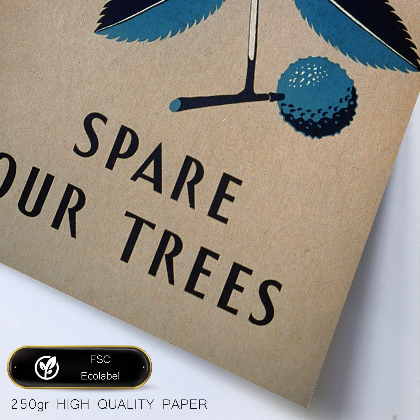 Poster vintage. Cartel vintage Spare our trees Ohio de 1938.-Artwork-Nacnic-Nacnic Estudio SL