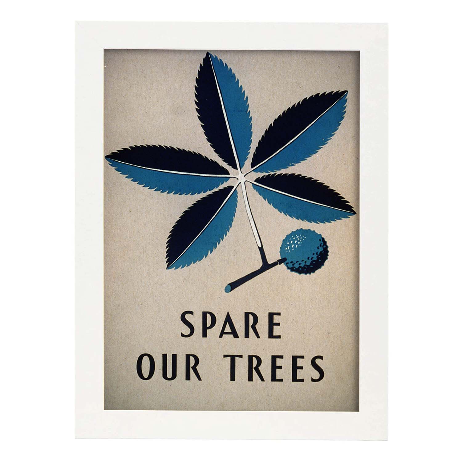 Poster vintage. Cartel vintage Spare our trees Ohio de 1938.-Artwork-Nacnic-A3-Marco Blanco-Nacnic Estudio SL