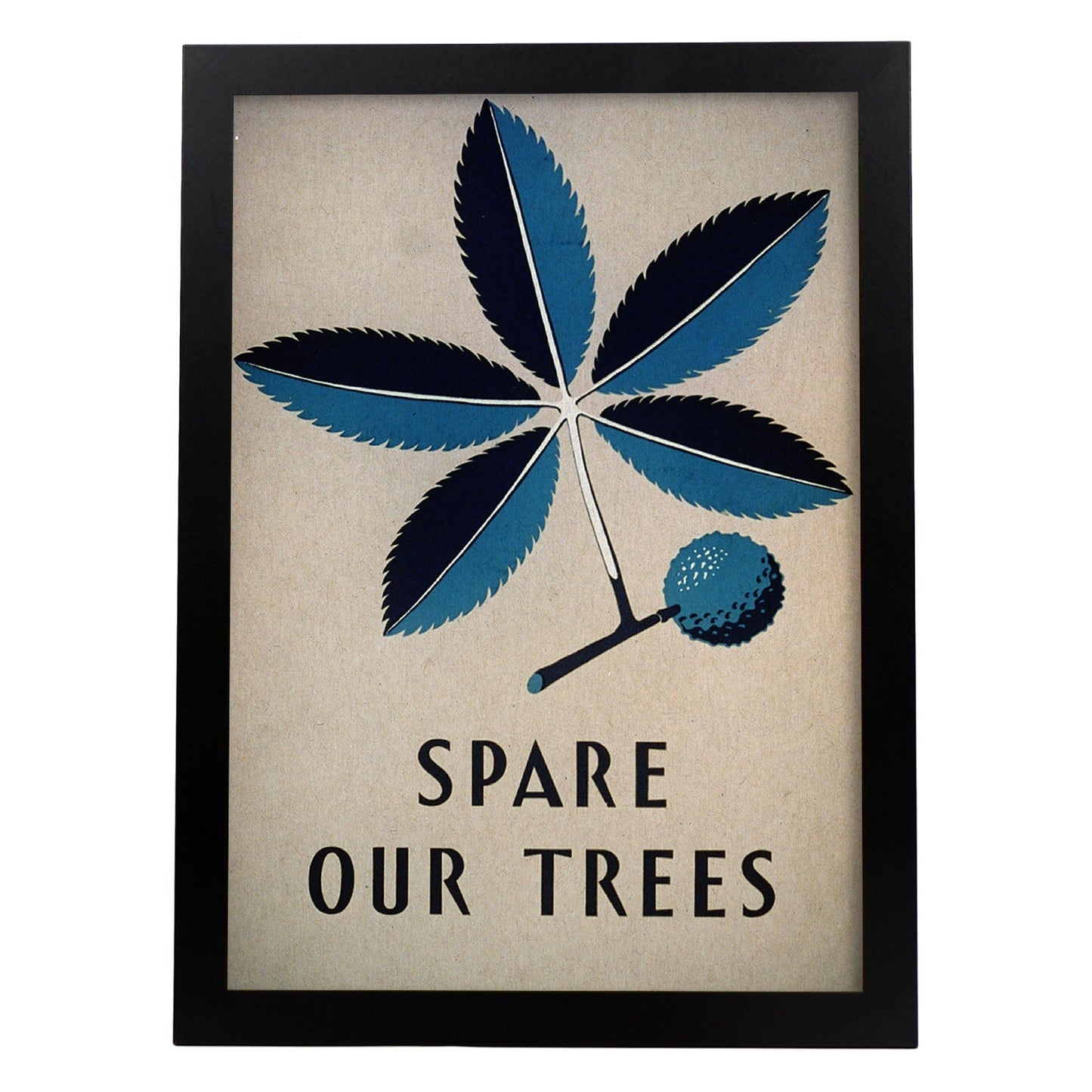 Poster vintage. Cartel vintage Spare our trees Ohio de 1938.-Artwork-Nacnic-A3-Marco Negro-Nacnic Estudio SL