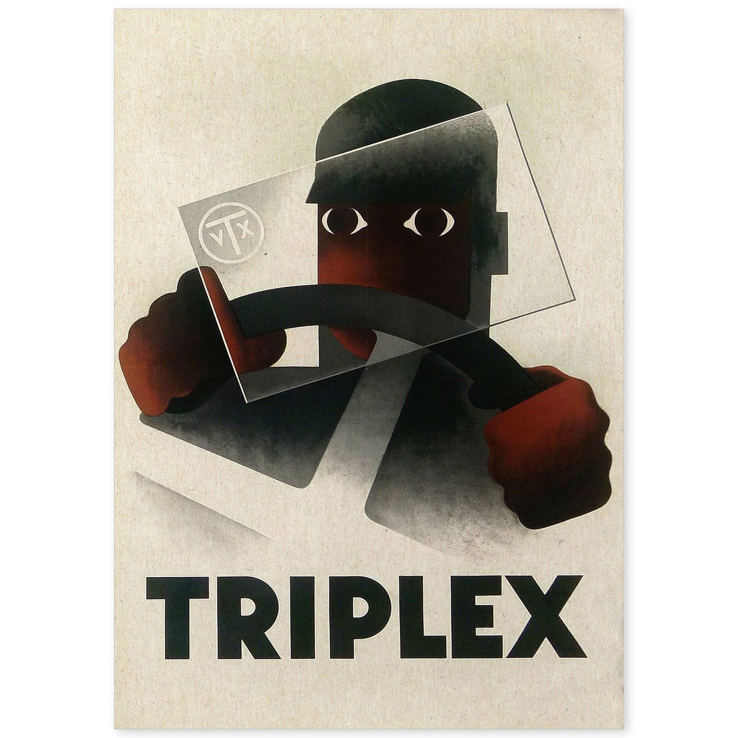 Poster vintage. Cartel vintage Triplex, 1931.-Artwork-Nacnic-A4-Sin marco-Nacnic Estudio SL