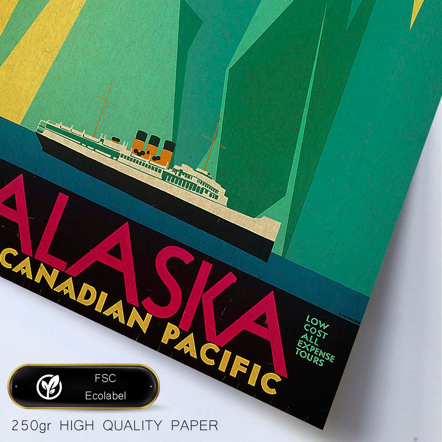 Poster vintage. Cartel vintage. Iceberg en Alaska.-Artwork-Nacnic-Nacnic Estudio SL