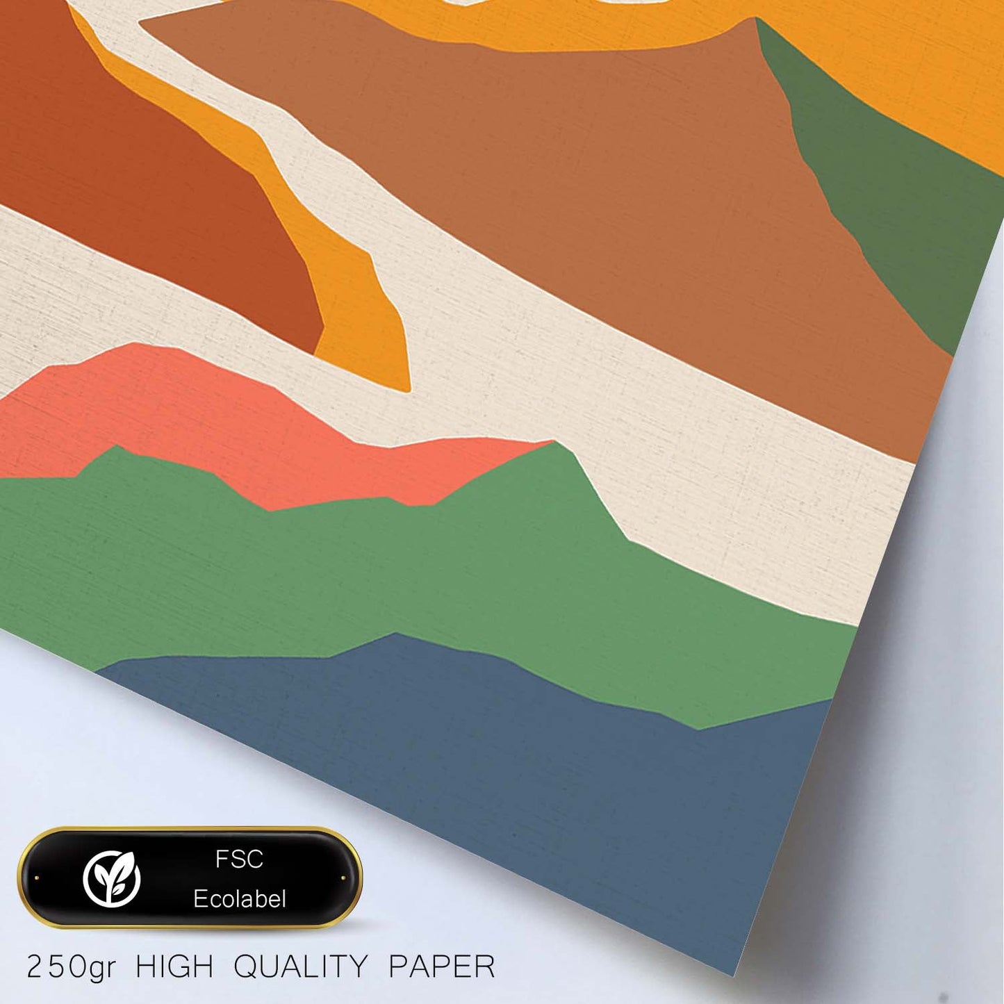 Posters con dibujos de montañas a color. Lámina de decoración 'Cordilleras De Día' colorida-Artwork-Nacnic-Nacnic Estudio SL