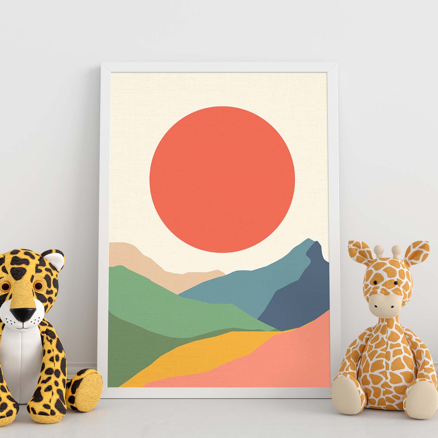 Posters con dibujos de montañas a color. Lámina de decoración 'Gran Sol' colorida-Artwork-Nacnic-Nacnic Estudio SL