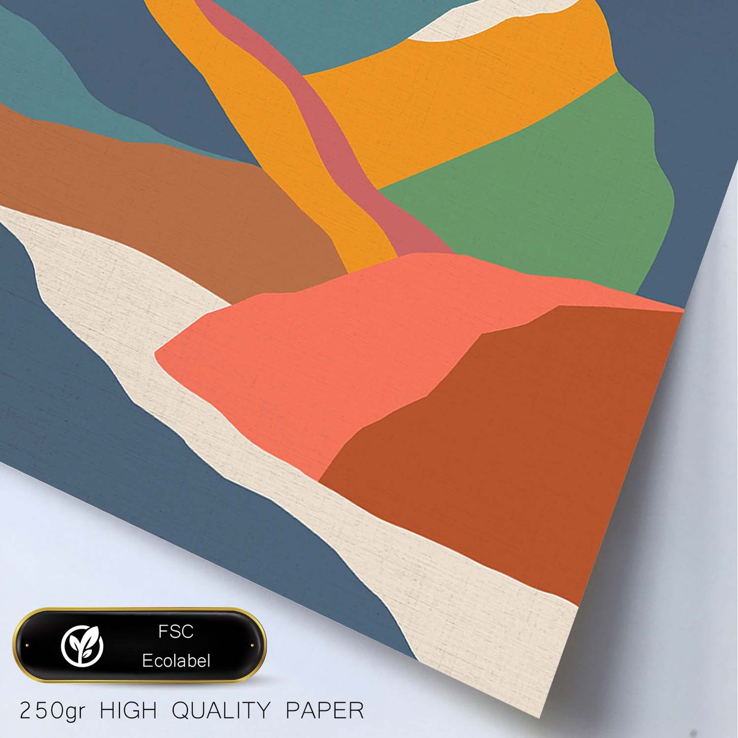 Posters con dibujos de montañas a color. Lámina de decoración 'Montaña De Noche Y Día' colorida-Artwork-Nacnic-Nacnic Estudio SL