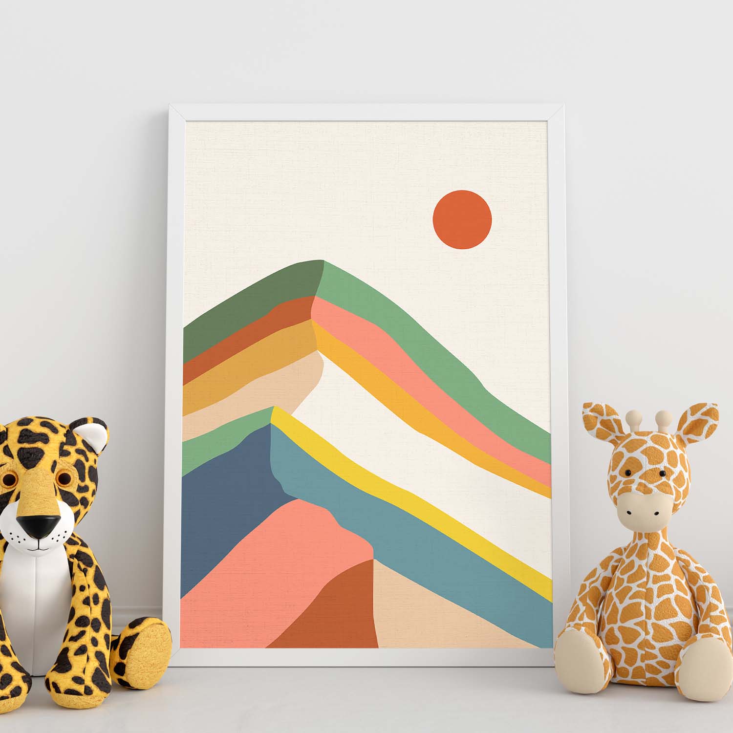 Posters con dibujos de montañas a color. Lámina de decoración 'Montaña Multicolor' colorida-Artwork-Nacnic-Nacnic Estudio SL