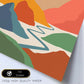 Posters con dibujos de montañas a color. Lámina de decoración 'Rio Y Sol' colorida-Artwork-Nacnic-Nacnic Estudio SL