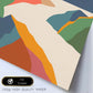Posters con dibujos de montañas a color. Lámina de decoración 'Valle De Noche' colorida-Artwork-Nacnic-Nacnic Estudio SL