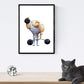 Posters con ilustraciones del circo. Forzudo Oso en bici Elefante acrobata y leon .-Artwork-Nacnic-Nacnic Estudio SL