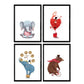 Posters con ilustraciones del circo. Leon Acobata Elefante meditando Oso en bici y elefante mago acrobata.-Artwork-Nacnic-Nacnic Estudio SL