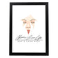 Posters con mensajes felices ilustrados. Lámina de decoración 'DonT Look Back' con frases motivadoras y llenas de energia.-Artwork-Nacnic-A4-Marco Negro-Nacnic Estudio SL