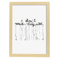 Posters con mensajes felices ilustrados. Lámina de decoración 'Don'T Need Fashion' con frases motivadoras y llenas de energia.-Artwork-Nacnic-A4-Marco Madera clara-Nacnic Estudio SL