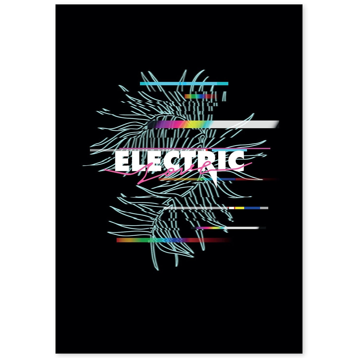 Posters con mensajes felices ilustrados. Lámina de decoración 'Electric' con frases motivadoras y llenas de energia.-Artwork-Nacnic-A4-Sin marco-Nacnic Estudio SL