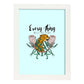 Posters con mensajes felices ilustrados. Lámina de decoración 'Everything Will Be Fine' con frases motivadoras y llenas de energia.-Artwork-Nacnic-A4-Marco Blanco-Nacnic Estudio SL