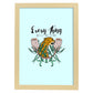 Posters con mensajes felices ilustrados. Lámina de decoración 'Everything Will Be Fine' con frases motivadoras y llenas de energia.-Artwork-Nacnic-A4-Marco Madera clara-Nacnic Estudio SL