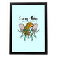 Posters con mensajes felices ilustrados. Lámina de decoración 'Everything Will Be Fine' con frases motivadoras y llenas de energia.-Artwork-Nacnic-A4-Marco Negro-Nacnic Estudio SL