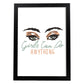 Posters con mensajes felices ilustrados. Lámina de decoración 'Girls Can Do Anything 2' con frases motivadoras y llenas de energia.-Artwork-Nacnic-A3-Marco Negro-Nacnic Estudio SL