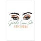 Posters con mensajes felices ilustrados. Lámina de decoración 'Girls Can Do Anything 2' con frases motivadoras y llenas de energia.-Artwork-Nacnic-A4-Sin marco-Nacnic Estudio SL