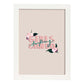 Posters con mensajes felices ilustrados. Lámina de decoración 'Girls Can Do Anything' con frases motivadoras y llenas de energia.-Artwork-Nacnic-A3-Marco Blanco-Nacnic Estudio SL