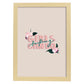 Posters con mensajes felices ilustrados. Lámina de decoración 'Girls Can Do Anything' con frases motivadoras y llenas de energia.-Artwork-Nacnic-A3-Marco Madera clara-Nacnic Estudio SL