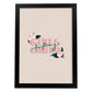 Posters con mensajes felices ilustrados. Lámina de decoración 'Girls Can Do Anything' con frases motivadoras y llenas de energia.-Artwork-Nacnic-A3-Marco Negro-Nacnic Estudio SL