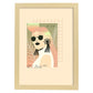 Posters con mensajes felices ilustrados. Lámina de decoración 'Go Girl' con frases motivadoras y llenas de energia.-Artwork-Nacnic-A3-Marco Madera clara-Nacnic Estudio SL