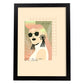 Posters con mensajes felices ilustrados. Lámina de decoración 'Go Girl' con frases motivadoras y llenas de energia.-Artwork-Nacnic-A3-Marco Negro-Nacnic Estudio SL