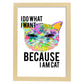 Posters con mensajes felices ilustrados. Lámina de decoración 'I Am Cat' con frases motivadoras y llenas de energia.-Artwork-Nacnic-A3-Marco Madera clara-Nacnic Estudio SL