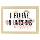 Posters con mensajes felices ilustrados. Lámina de decoración 'I Believe In Myself' con frases motivadoras y llenas de energia.-Artwork-Nacnic-A4-Marco Madera clara-Nacnic Estudio SL