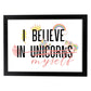 Posters con mensajes felices ilustrados. Lámina de decoración 'I Believe In Myself' con frases motivadoras y llenas de energia.-Artwork-Nacnic-A4-Marco Negro-Nacnic Estudio SL