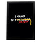 Posters con mensajes felices ilustrados. Lámina de decoración 'I Wanna Be A Dragon' con frases motivadoras y llenas de energia.-Artwork-Nacnic-A4-Marco Negro-Nacnic Estudio SL