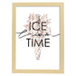 Posters con mensajes felices ilustrados. Lámina de decoración 'Ice Cream Time' con frases motivadoras y llenas de energia.-Artwork-Nacnic-A3-Marco Madera clara-Nacnic Estudio SL