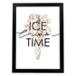 Posters con mensajes felices ilustrados. Lámina de decoración 'Ice Cream Time' con frases motivadoras y llenas de energia.-Artwork-Nacnic-A3-Marco Negro-Nacnic Estudio SL