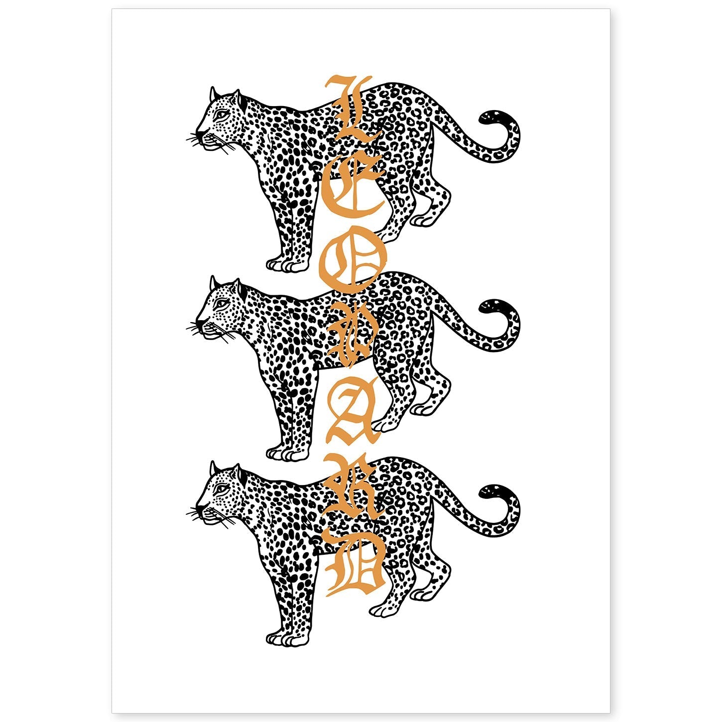 Posters con mensajes felices ilustrados. Lámina de decoración 'Leopard' con frases motivadoras y llenas de energia.-Artwork-Nacnic-A4-Sin marco-Nacnic Estudio SL