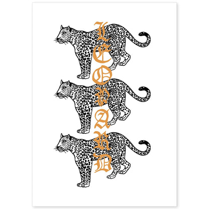Posters con mensajes felices ilustrados. Lámina de decoración 'Leopard' con frases motivadoras y llenas de energia.-Artwork-Nacnic-A4-Sin marco-Nacnic Estudio SL