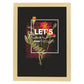 Posters con mensajes felices ilustrados. Lámina de decoración 'Lets Run Away' con frases motivadoras y llenas de energia.-Artwork-Nacnic-A3-Marco Madera clara-Nacnic Estudio SL